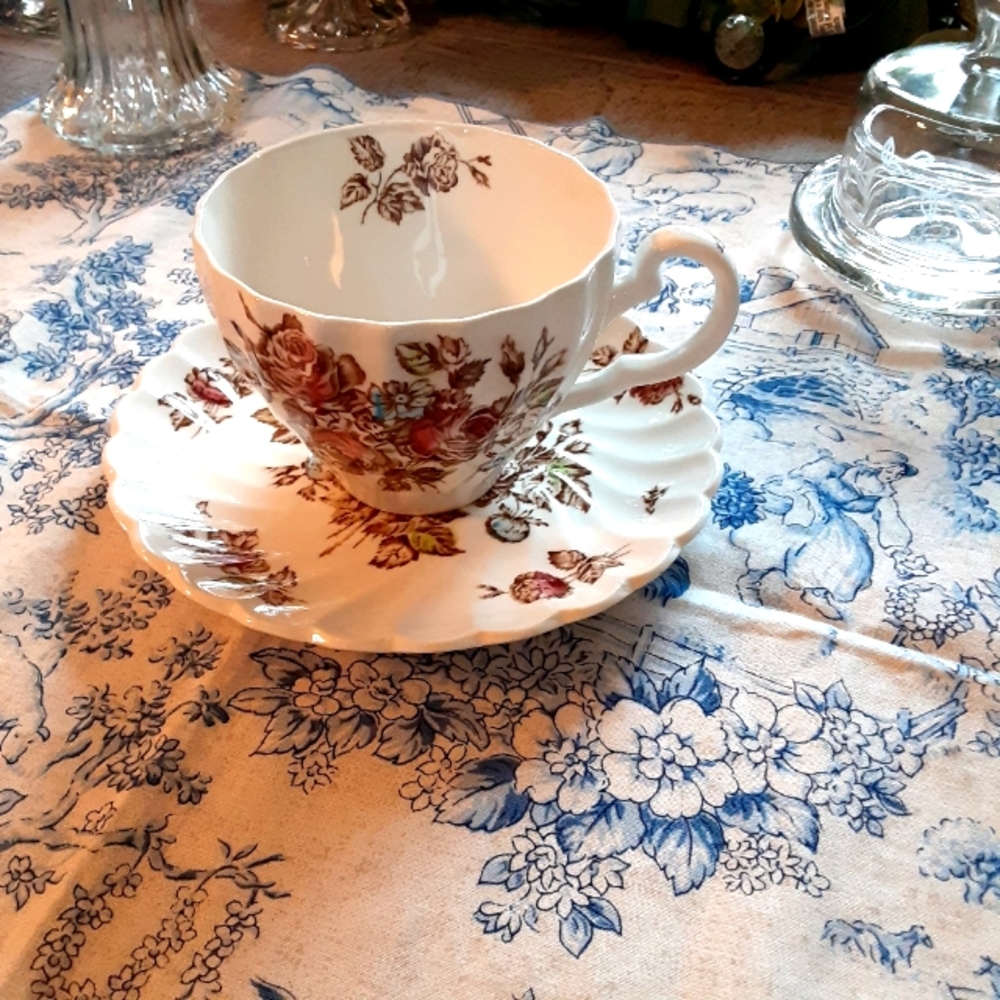 JOHNSON BROTHERS, Devon Sprays, Cup & Saucer